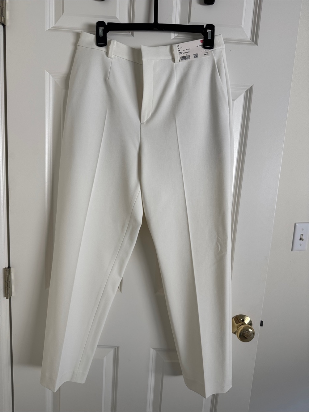 Uniqlo White Smart ankle pants